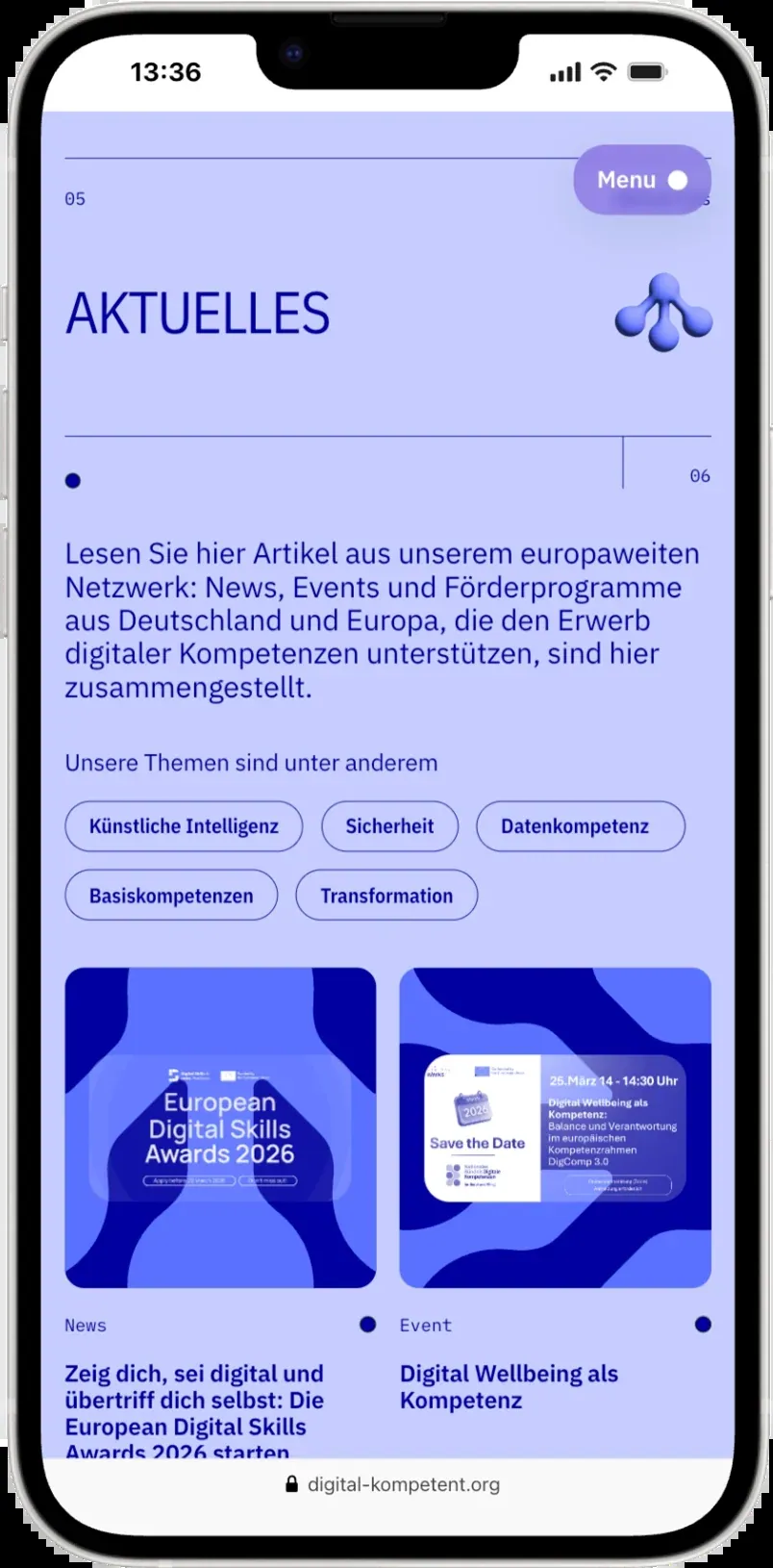 Nationales Bündnis Digitale Kompetenzen, mobile Ansicht