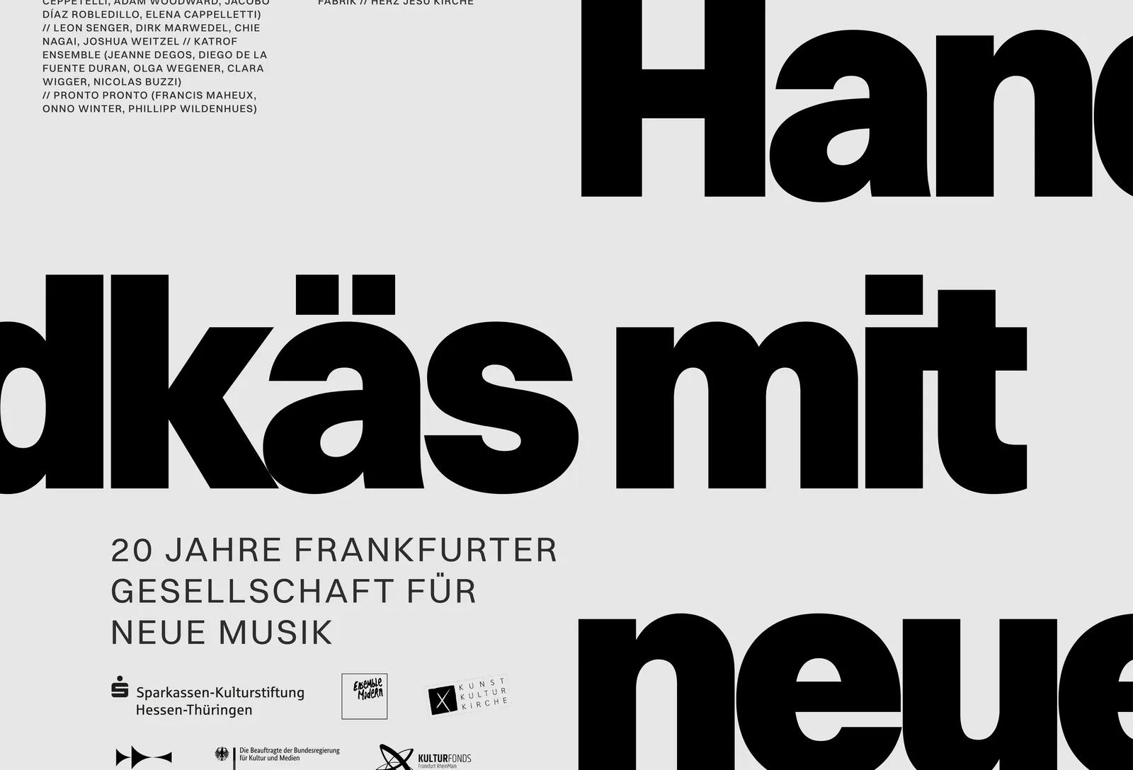 Festival Handkäs mit neuer Musik, Plakatdetail
